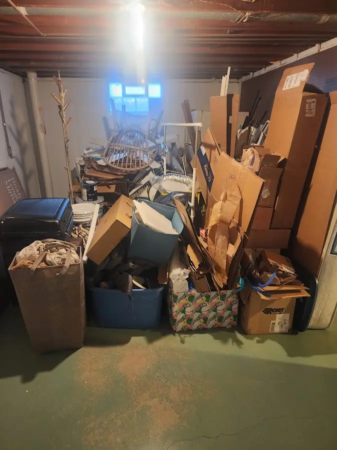 Roll-off dumpster container at job site for 2 Yard Dumpster Rental in Bethalto